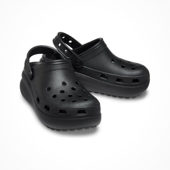 CROCS unisex toddler size black perforated slide on adjustable heel strap - Picture 1 of 5